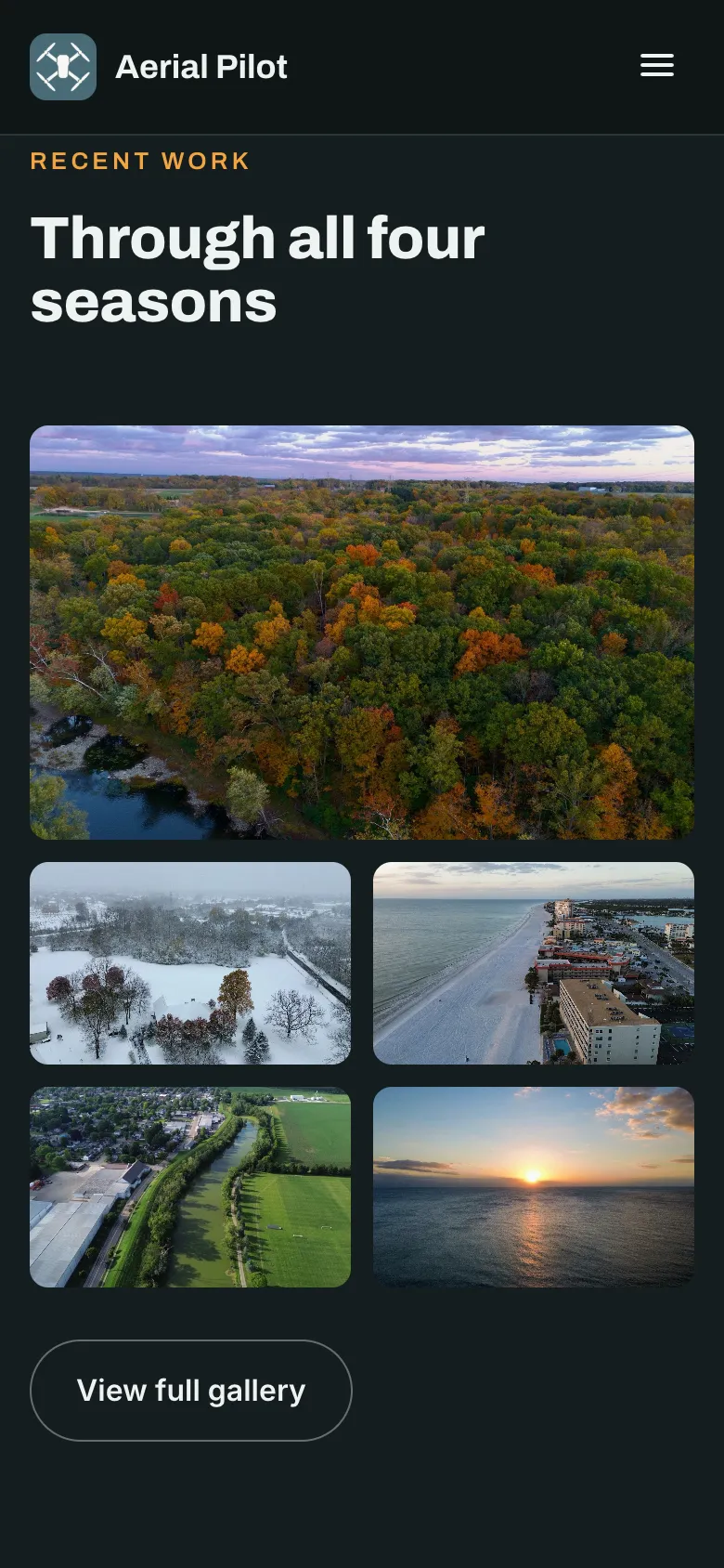 Aerial Pilot gallery on a phone